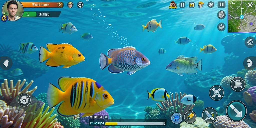 Screenshot gameplay menampilkan keseruan menembak ikan.