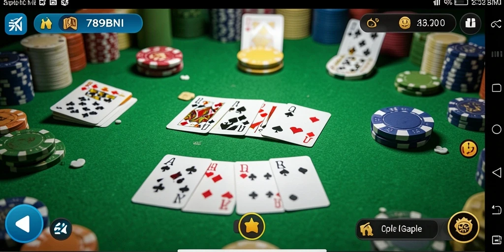 Tampilan gameplay Gaple yang seru di 789BNI.