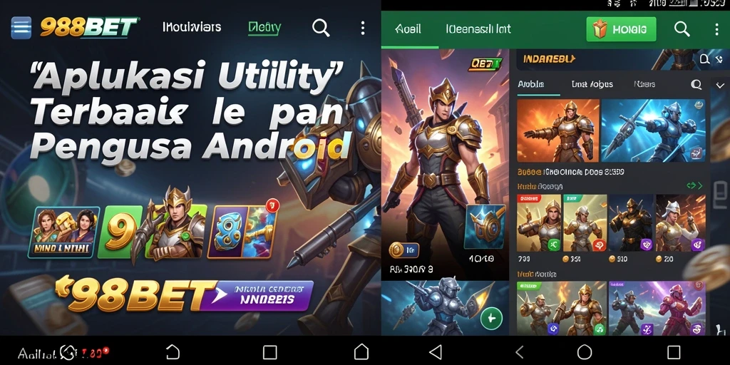 Tampilan utama aplikasi 988BET menampilkan fitur-fitur Utility yang bersahabat.
