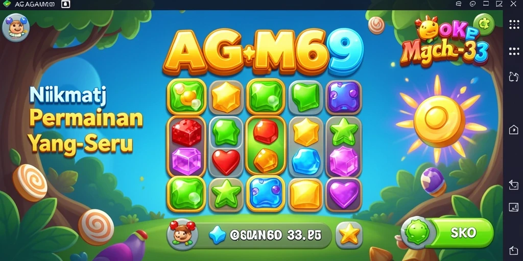 Tampilan gameplay AGAM69 yang menarik di level Match-3.
