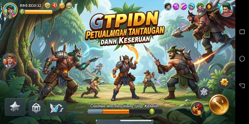 Tampilan gameplay GTPIDN yang seru dan menantang dalam dunia petualangan.