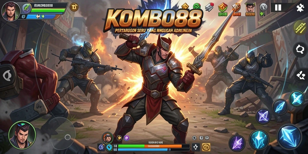 Tampilan permainan <strong>KOMBO88</strong> yang penuh aksi dan adrenalin.