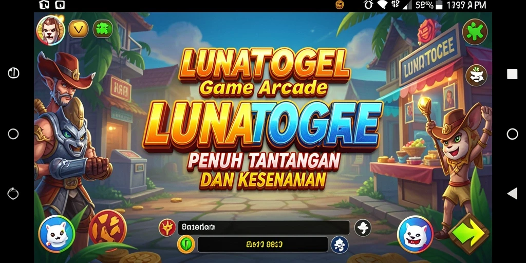 Tampilan gameplay LUNATOGEL yang seru dan penuh warna.