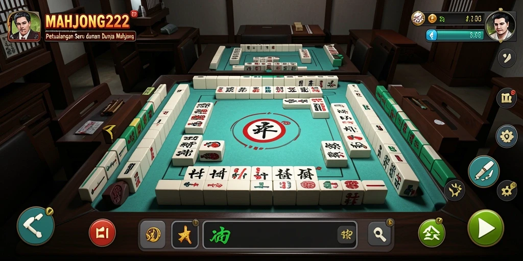 Screenshot gameplay <strong>MAHJONG222</strong> yang menampilkan petualangan Mahjong seru.