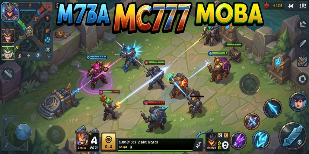 Tangkapan layar utama dari gameplay MOBA yang seru