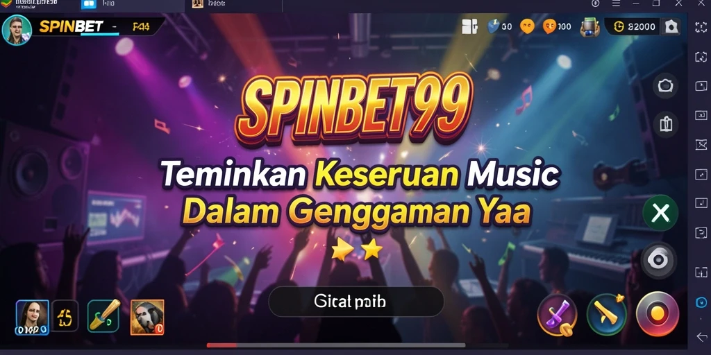 Tampilan menarik dari gameplay SPINBET99 dengan berbagai fitur musik.