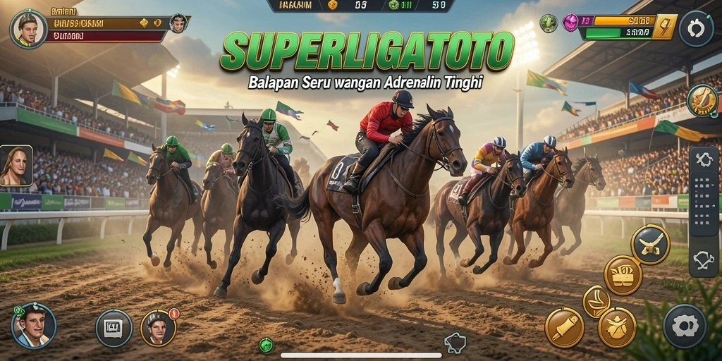 Gameplay balapan mendebarkan di SUPERLIGATOTO dengan grafis yang menakjubkan.
